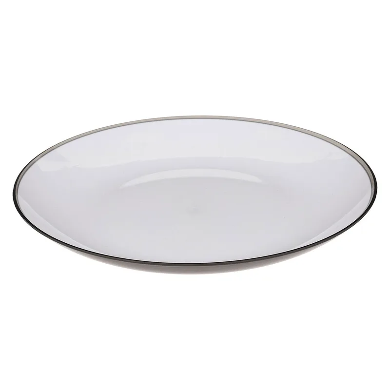 Πιάτο Φαγητού Ρηχό Πλαστικό (Φ25) F-V Square Charcoal 179789B