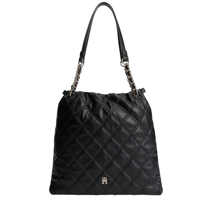 Γυναικεία TH Monogram tote Τσάντα Μαύρη Tommy Hilfiger AW0AW18719-BDS