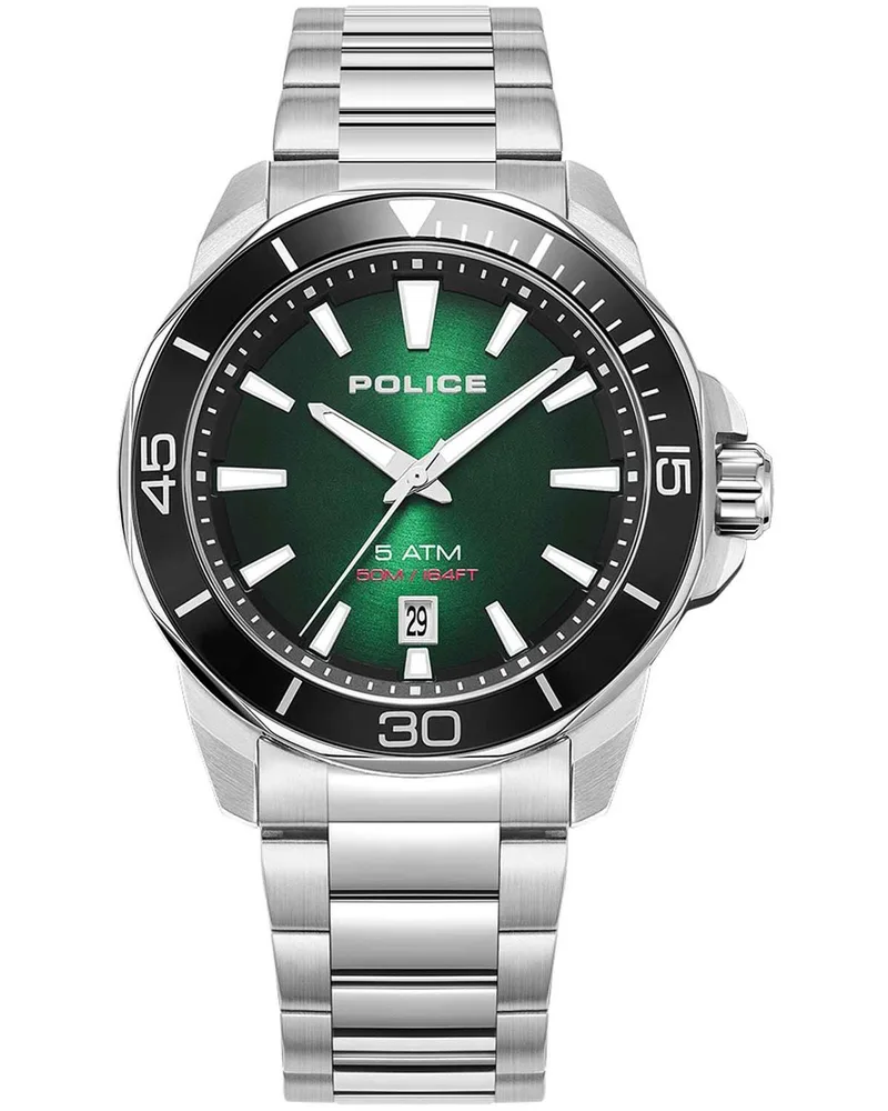 POLICE Thornton - PEWJH0021401, Silver case with Stainless Steel Bracelet