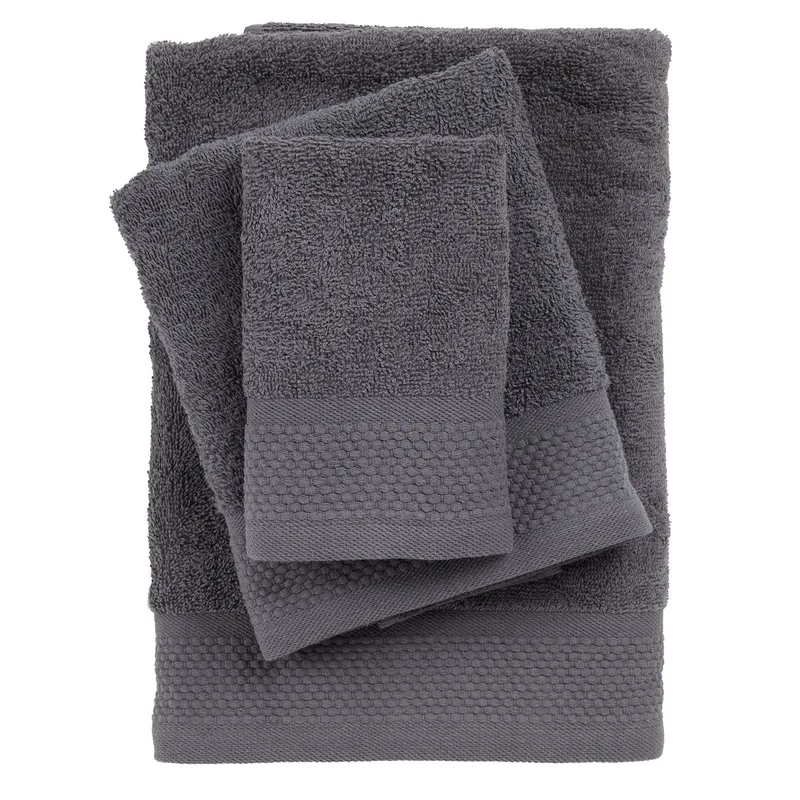 Σετ Πετσέτες 3 Τεμαχίων Das Home 0835 Dark Grey 30x50,50x90,70x140