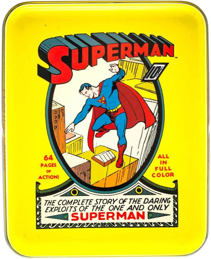 ΤΡΑΠΟΥΛΑ CARTAMUNDI WARNER COMIC SUPERMAN ΣΕ ΜΕΤΑΛΛΙΚΟ ΚΟΥΤΙ