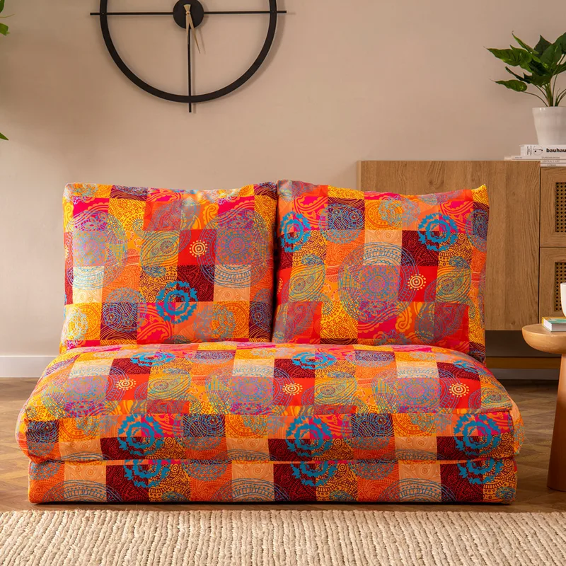 Διθέσιος Καναπές-Κρεβάτι Taida - Patchwork 859Ftn2705 (120x26x68)