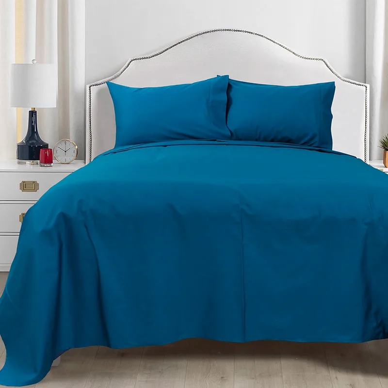 Σεντόνια King Size Με Λάστιχο Σετ Beauty Home 12000 Petrol 180x200+37, 260x270