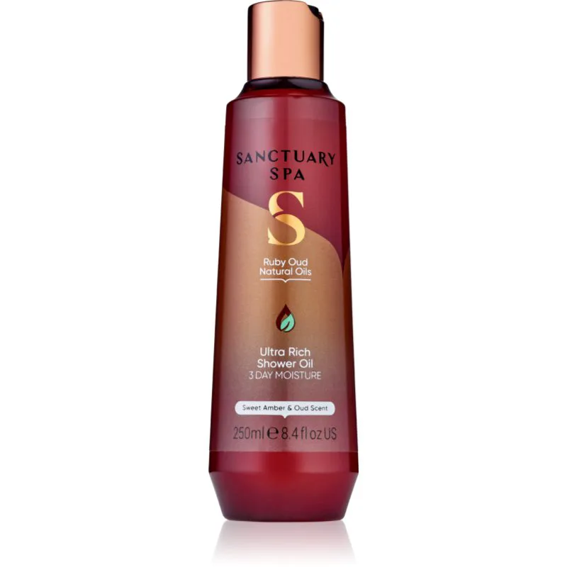 Sanctuary Spa Ruby Oud περιποιητικό λάδι ντους με θρεπτικό αποτέλεσμα 250 ml