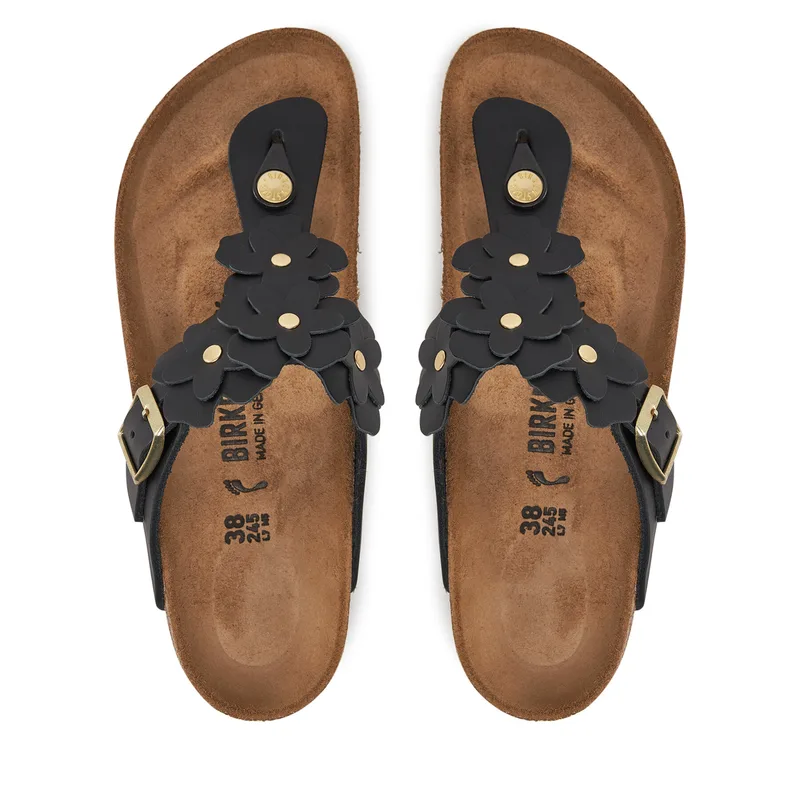 Σαγιονάρες Birkenstock Gizeh Flowers 1026719 Μαύρο