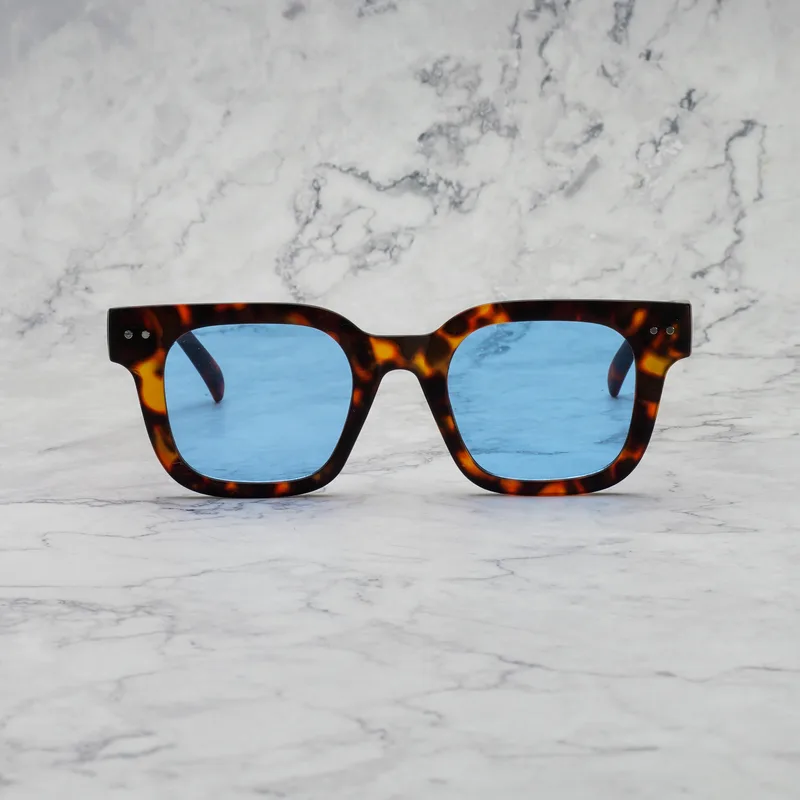WILLIAM TWO 3EP11M - WILLIAM TWO - MATT TORTOISE - BLUE Sunglasses | Matt Tortoise | Blue Shades | Explicit Poets Sunglasses