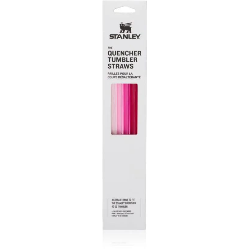 Stanley The Quencher Tumbler Straws ανταλλακτικά καλαμάκια 1180 ml Ροζ 4 τμχ