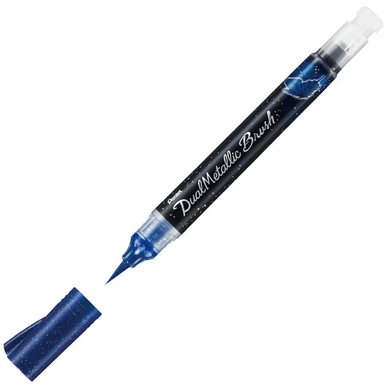 Μαρκαδόρος Σχεδίου PENTEL Dual Blue & Metallic Green