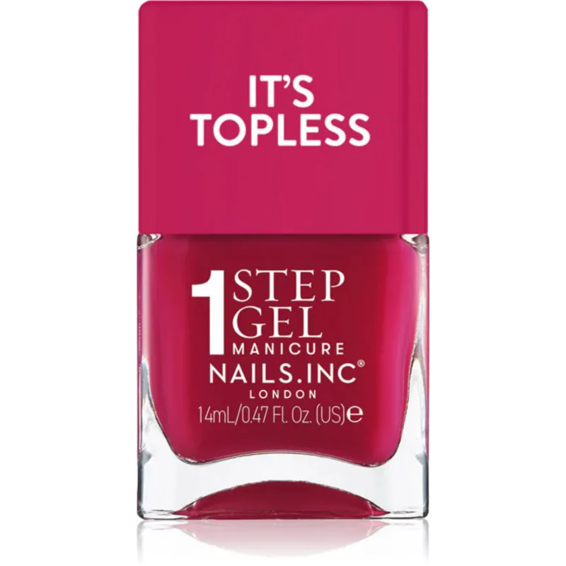 Nails Inc. It’s Topless τζελ βερνίκι νυχιών για μακρόχρονη επίδραση απόχρωση Kylie 14 ml
