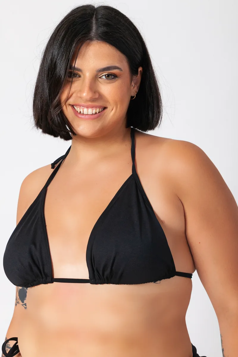 Bikini-top τρίγωνο σε μαύρο χρώμα