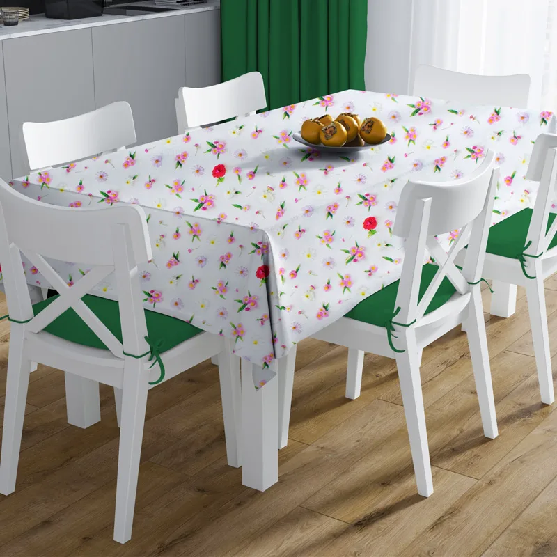 Αλέκιαστο Τραπεζομάντηλο 140x180 Dimcol Daisies 463 Ροζ