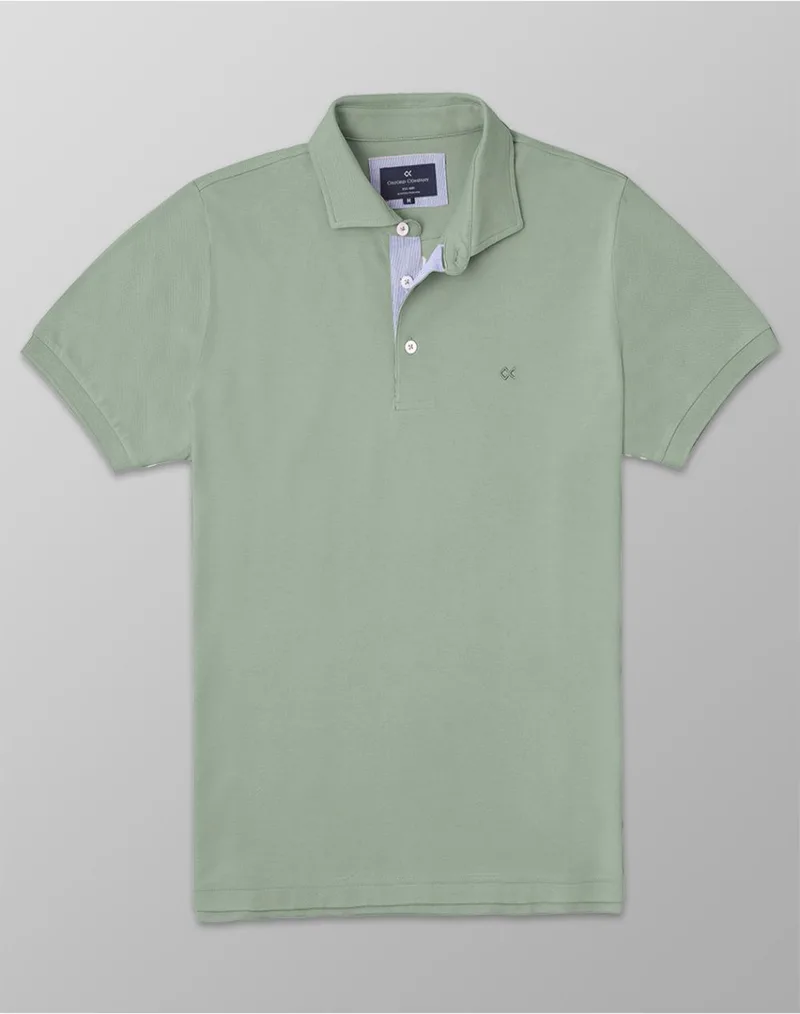 OXFORD COMPANY POLO KM 100% ΒΑΜΒΑΚΙ ΜΠΛΟΥΖΑ P515-PZ00.04-04 Green