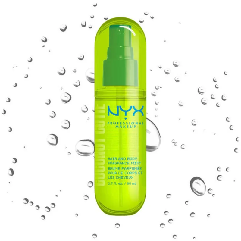 Nyx Professional Makeup Hair & Body Fragrance Mist Ενυδατικό Σπρέι για Μαλλιά & Σώμα με Άρωμα Καρύδα & Ροδάκινο 80ml - Coconut Cutie