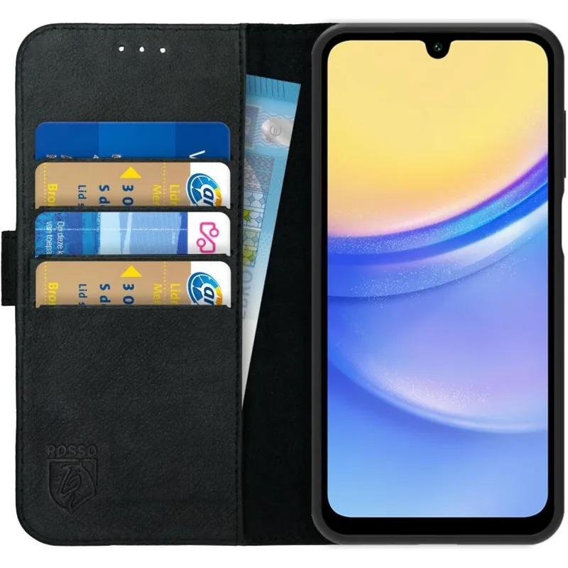 Θήκη Samsung Galaxy A16 Κόκκινο Deluxe Δερμάτινο Πορτοφόλι - Black (8719246474491)