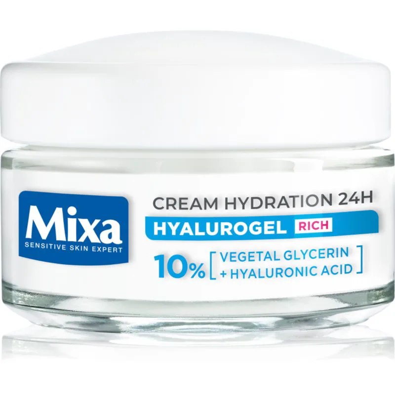 MIXA Hyalurogel Rich εντατικά ενυδατική κρέμα ημέρας με υαλουρονικό οξύ 50 ml