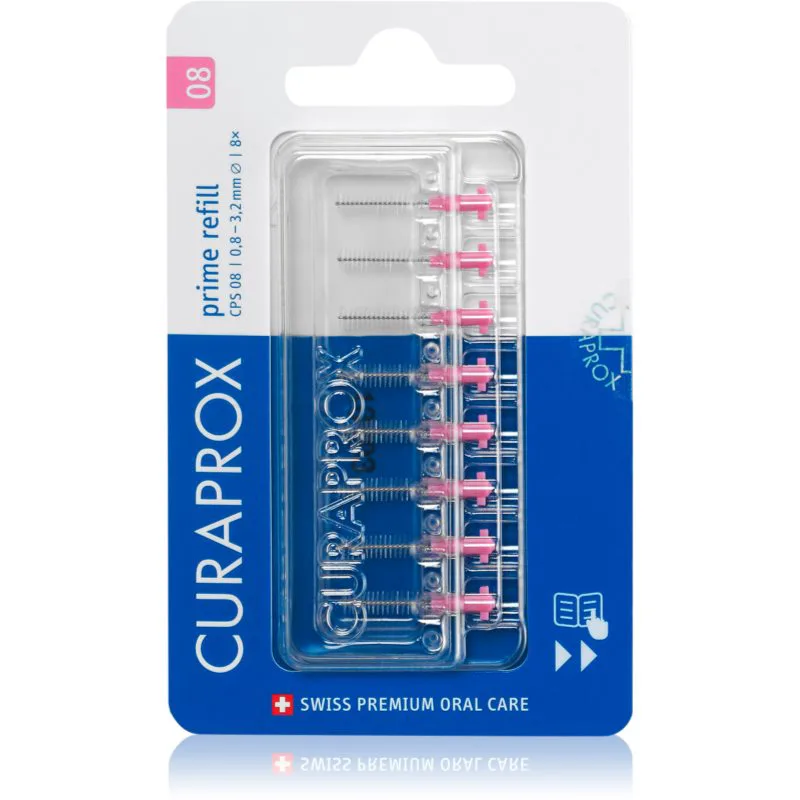 Curaprox Prime Refill ανταλλακτικά μεσοδόντια βουρτσάκια σε κυψέλη CPS 08 0,8 - 3,2 mm 8 τμχ