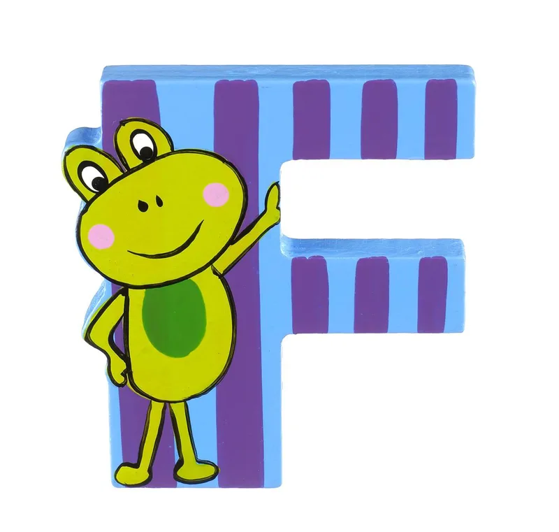 Ξύλινο Γράμμα F Alphabet Letters Πορτοκαλί Tree Toys