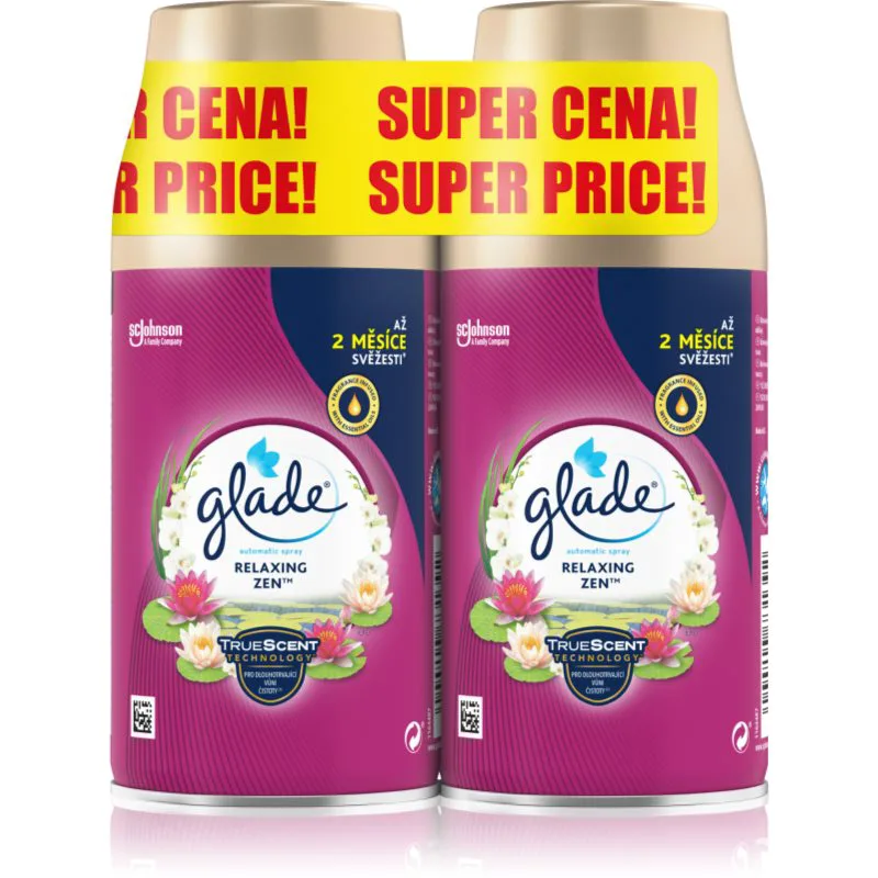 GLADE Relaxing Zen αυτόματο αποσμητικό χώρου ανταλλακτικό 2x269 ml