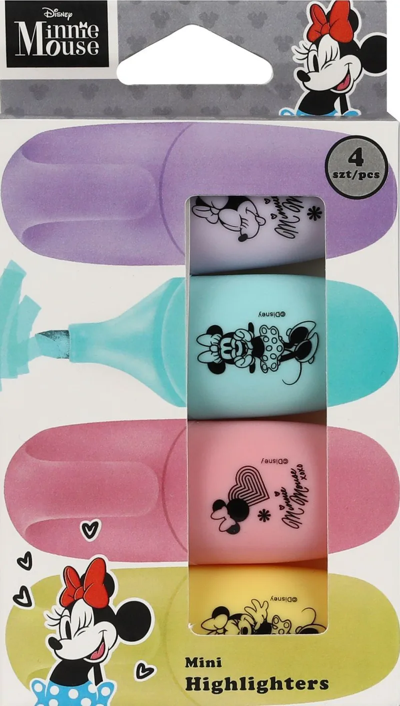 Σετ μίνι μαρκαδόροι υπογράμμισης Cool Pack Disney - Minnie Mouse (4 τμχ)