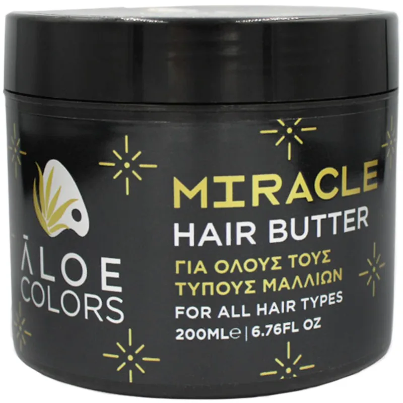 Aloe Colors Miracle Hair Butter Ενυδατική Μάσκα για Όλους τους Τύπους Μαλλιών που Χαρίζει Εντατική Θρέψη, Απαλότητα & Λάμψη 200ml