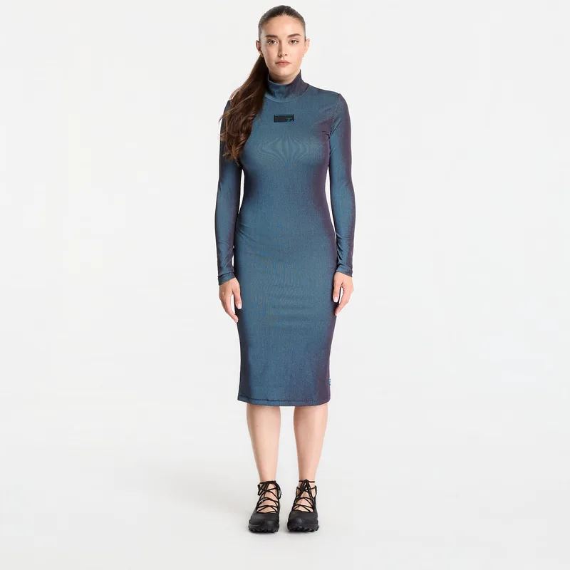Φόρεμα EA7 Emporio Armani Train 7.0 W Dress Fancy Ribs Black / Mysterioso XS
