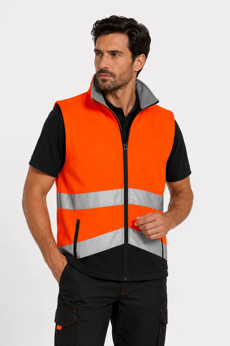 Γιλέκο Ασφαλείας Softshell Result R451X Fluorescent Orange/Black