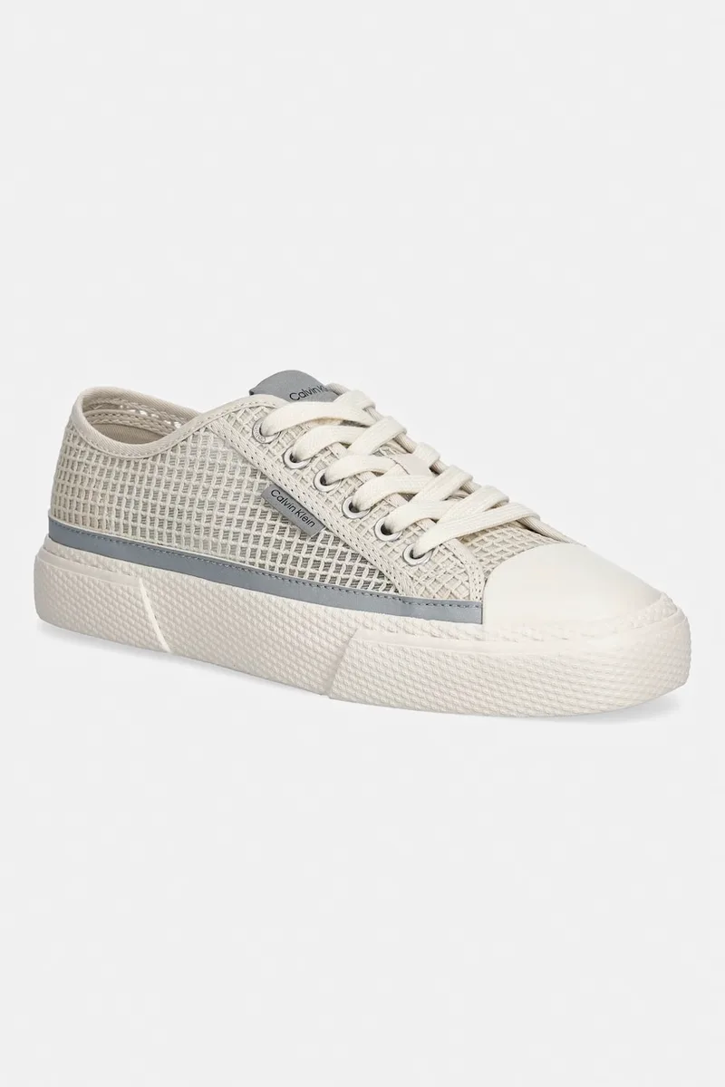 Calvin Klein VULC LACEUP LOW RAFFIA πάνινα sneakers γυναικεία