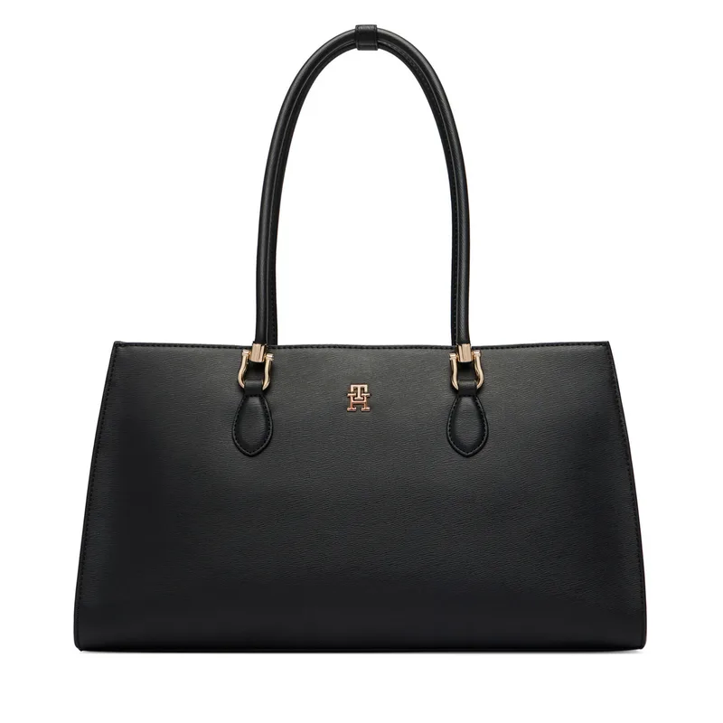 Τσάντα Tommy Hilfiger Th Grace Satchel AW0AW18750 Μαύρο