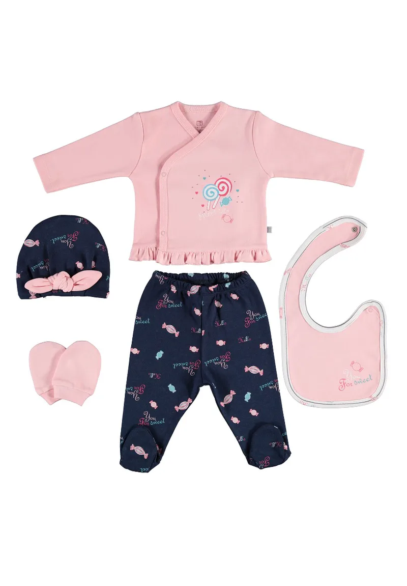 Σετ Πιτζάμας Με Βρεφικά Αξεσουαρ Biorganic Sweet Candy 62224