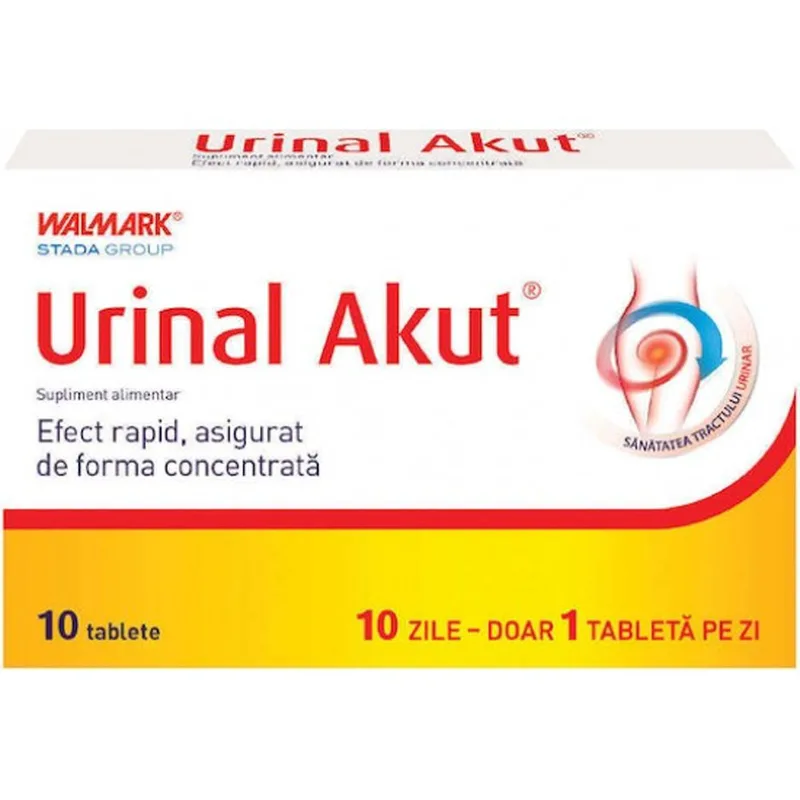 Walmark Urinal Akut Συμπλήρωμα Διατροφής Συμπυκνωμένου Εκχυλίσματος Κράνμπερι & Φυτικών Εκχυλισμάτων για Ταχεία & Ασφαλή Αντιμετώπιση των Βακτηριακών Λοιμώξεων του Ουροποιητικού 10tabs