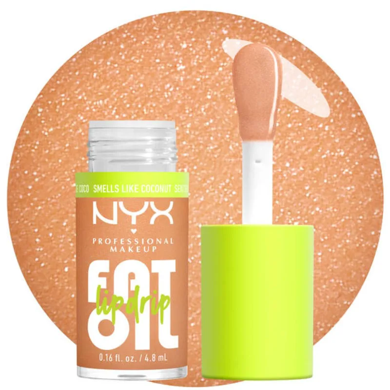Nyx Professional Makeup Fat Oil Lip Drip Έλαιο Χειλιών για Εξαιρετικά Λαμπερό Αποτελέσμα & Προστασία 4.8ml - 22 Cocunut Cutie