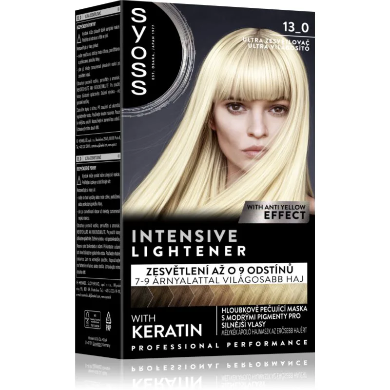 Syoss Intensive Lightener αποχρωματιστής για ξάνοιγμα των μαλλιών απόχρωση 13_0 Ultra Lightener 1 τμχ
