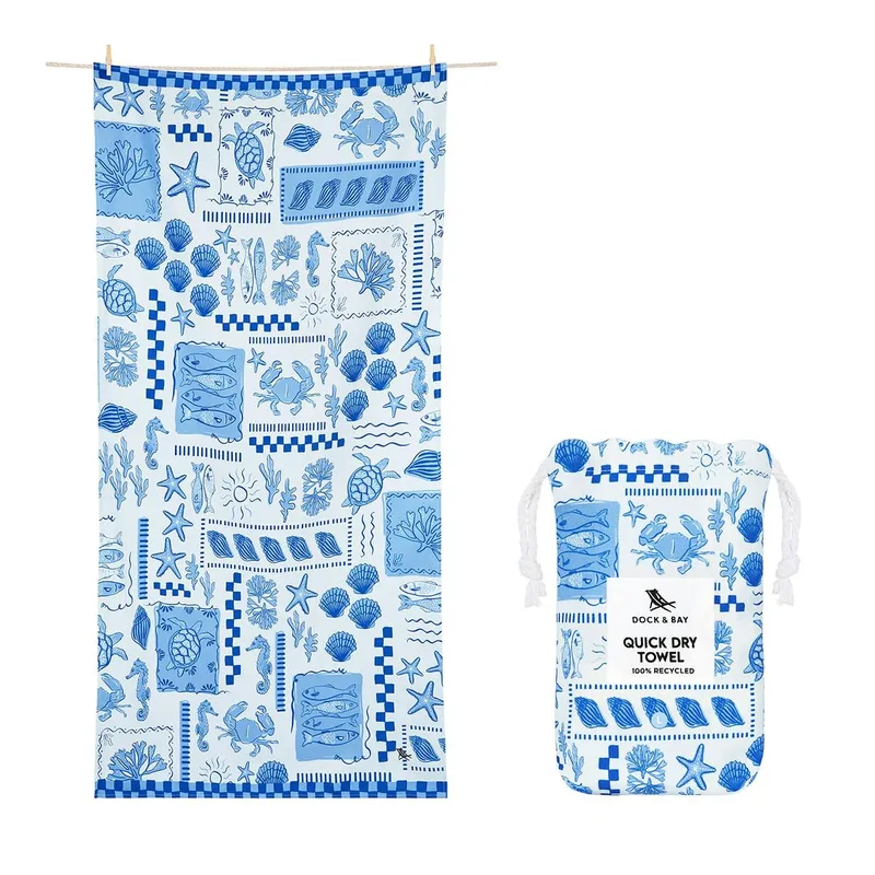 Dock & Bay Quick Dry Beach Towel - Grecian Shores L (160cm x 90cm)