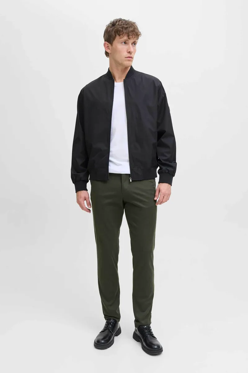 JACK & JONES ανδρικό παντελόνι chino Slim Fit "Marco Bowie" - 12150148 Πράσινο