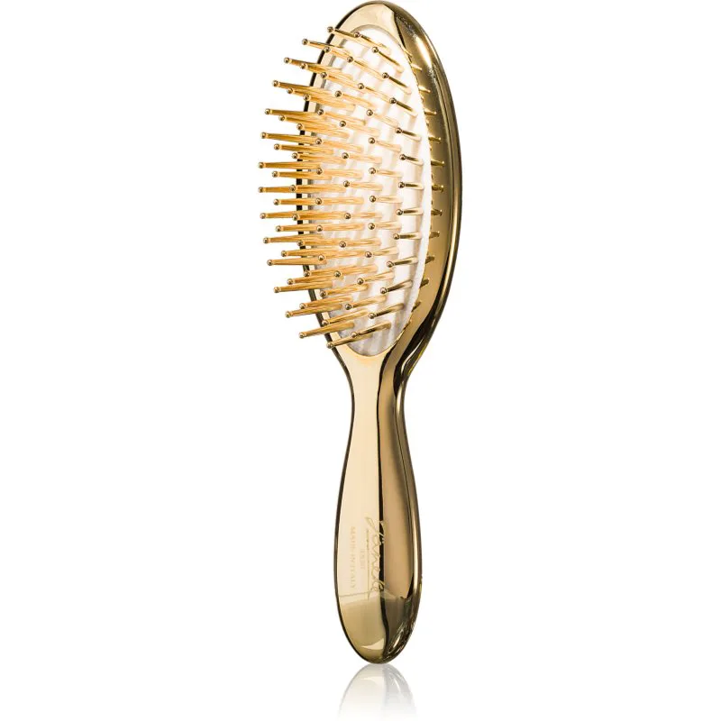 Janeke Χρυσό Line Air-Cushioned Brush with Χρυσό Pins επίπεδη βούρτσα 17,3 x 5 cm 1 τμχ