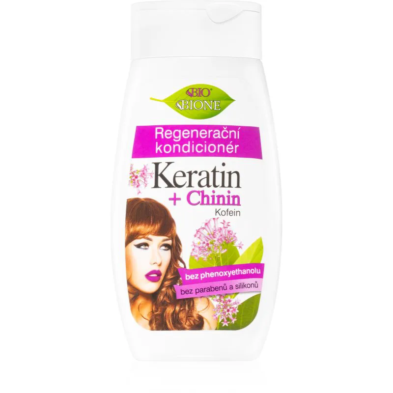 Bione Cosmetics Keratin + Chinin αναγεννητικό μαλακτικό για τα μαλλιά 260 ml