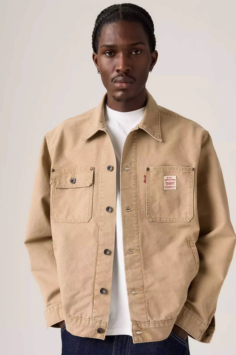 Levi's® ανδρικό canvas jacket Relaxed Fit "Sunrise Trucker" - A48200023 Μπεζ