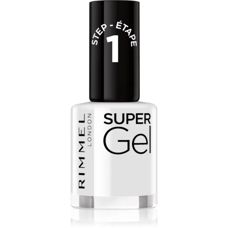 Rimmel Super Gel τζελ βερνίκι νυχιών χωρίς τη χρήση των UV/LED λαμπτήρων απόχρωση 001 Basic B 12 μλ
