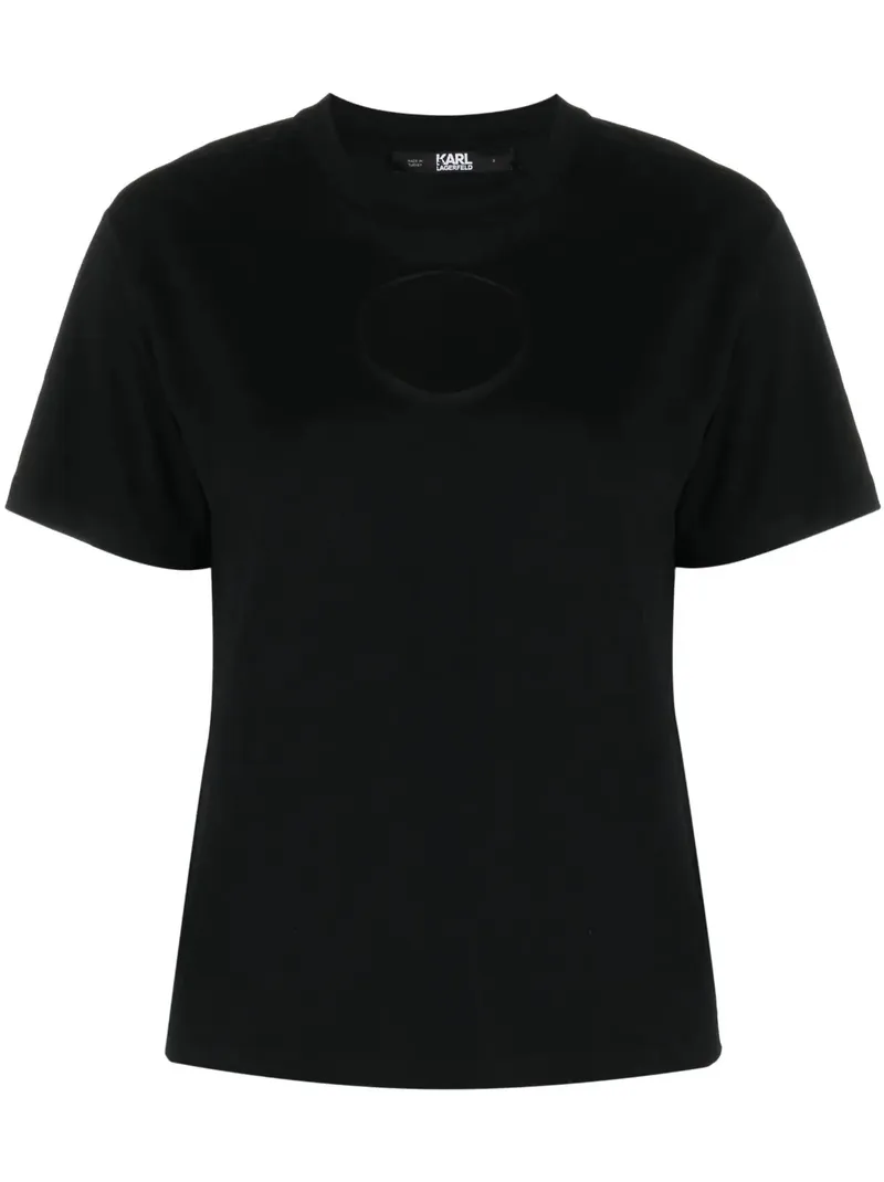 Γυναικείο Cut Out Fashion T-shirt Μαύρο Karl Lagerfeld 231W1708-999 BLACK