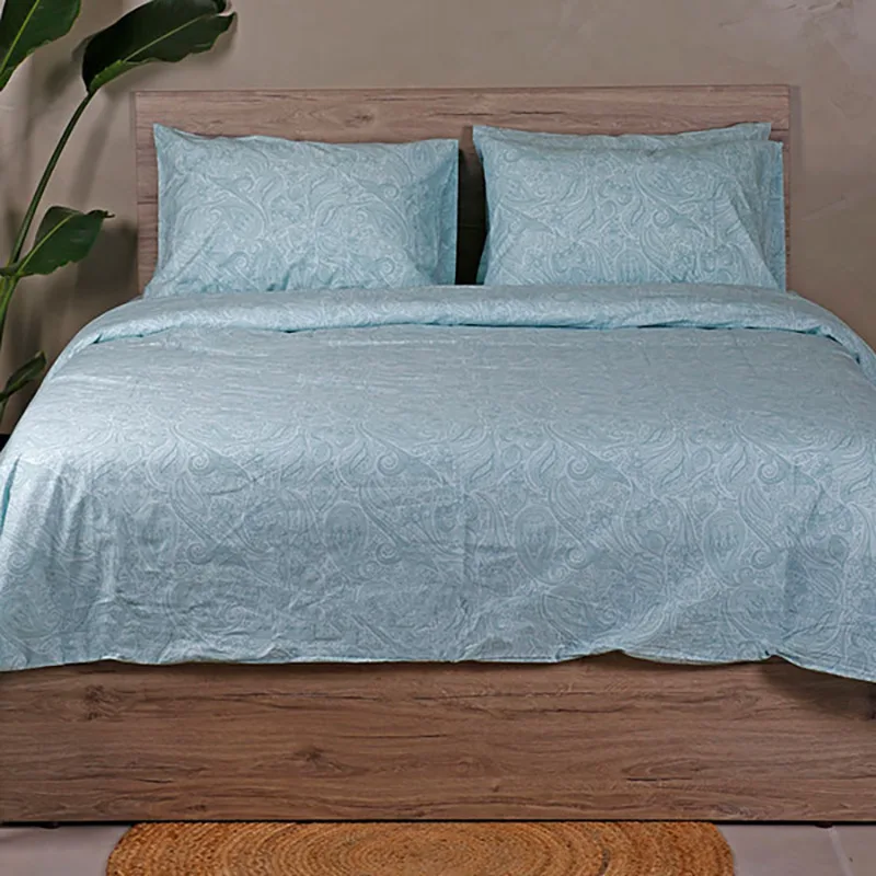 Σεντόνια King Size (Σετ) 260X270 Sunshine 2040 Aqua Χωρίς Λάστιχο (260x270)