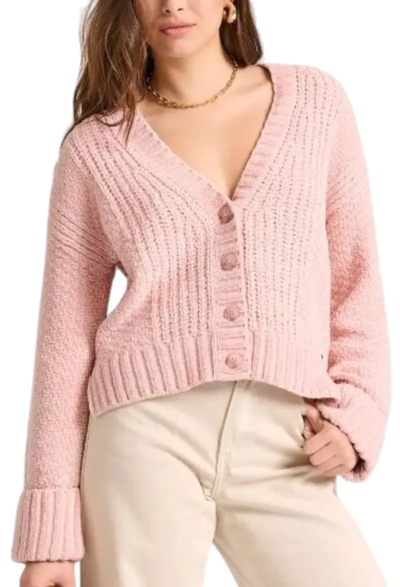 Ζακέτα Funky Buddha Σενίλ FBL010-108-09-DIRTY PINK Γυναικείο