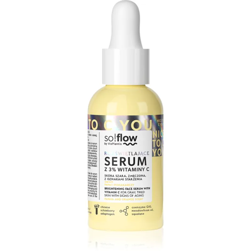so!flow Brightening Face Serum With Vitamin C λαμπρυντικός ορός με βιταμίνη C 30 ml