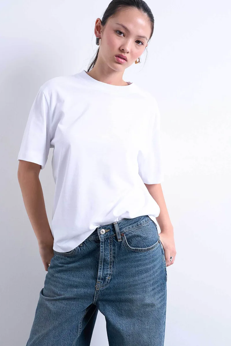 Topshop γυναικείο T-shirt μονόχρωμο "Tspremium" - 31000209 Λευκό