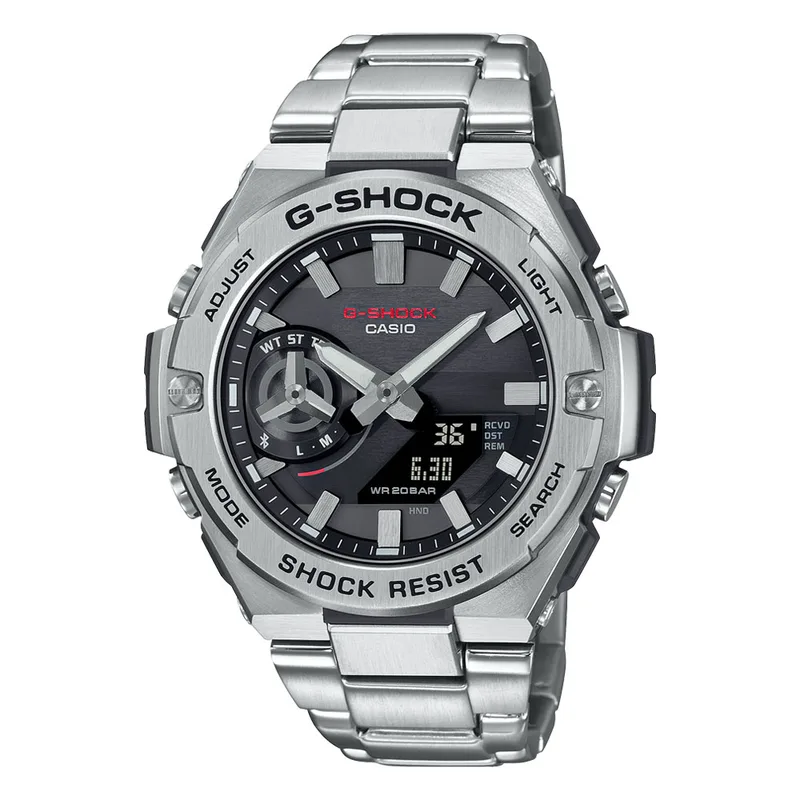 CASIO G-Shock Solar Silver Stainless Steel Bracelet GST-B500D-1AER