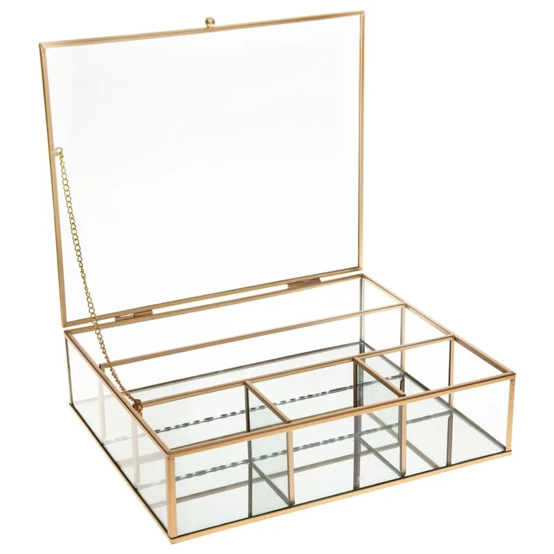 Μπιζουτιέρα 5 Θέσεων (27x22.5x7.5) A-S Χρυσό Box 157216B