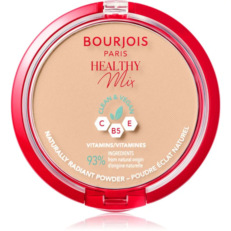 Bourjois Healthy Mix ματ πούδρα για λαμπερή επιδερμίδα απόχρωση 04 Golden Μπεζ 10 γρ
