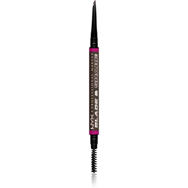NYX Professional Makeup Blade & Shade μολύβι για τα φρύδια με βούρτσα απόχρωση Espresso 0.06 γρ