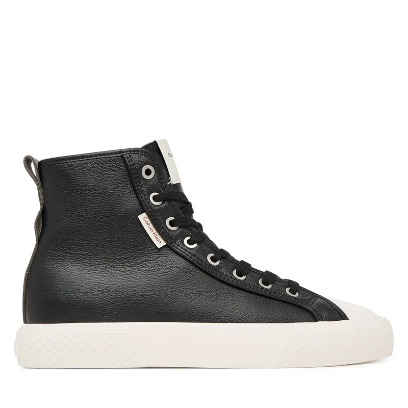 Sneakers Calvin Klein Vulc Lace Up Hightop Lth HW0HW03076 Μαύρο