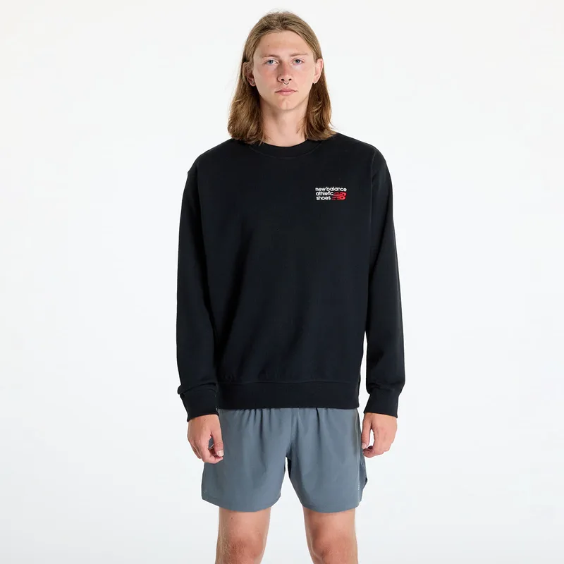 Φούτερ New Balance Athletics Premium Logo Crew Black S