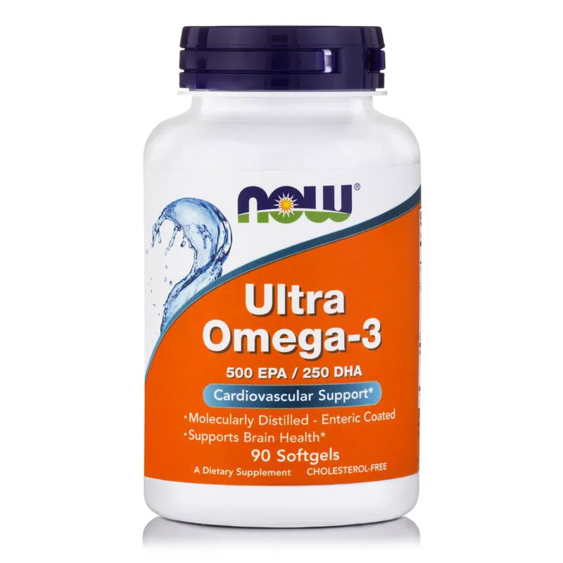 Now Foods Ultra Omega-3 (500 EPA / 250 DHA) Συμπλήρωμα Διατροφής Ωμέγα-3 Λιπαρών Οξέων σε Ποσοστό Συγκέντρωσης 75%, 90 Softgels